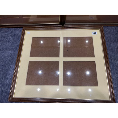 328 - 5 Oak framed picture frames