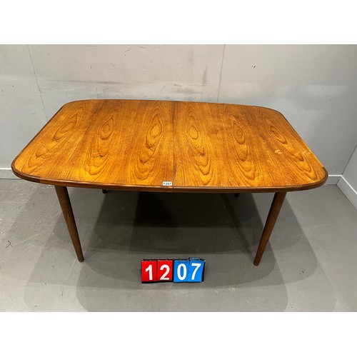 1207 - G-plan fresco mid century teak extending dining table