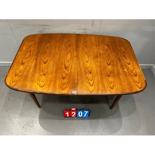 1207 - G-plan fresco mid century teak extending dining table