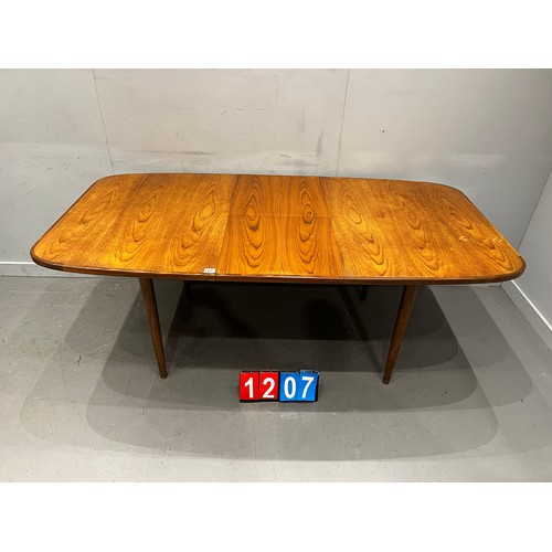 1207 - G-plan fresco mid century teak extending dining table