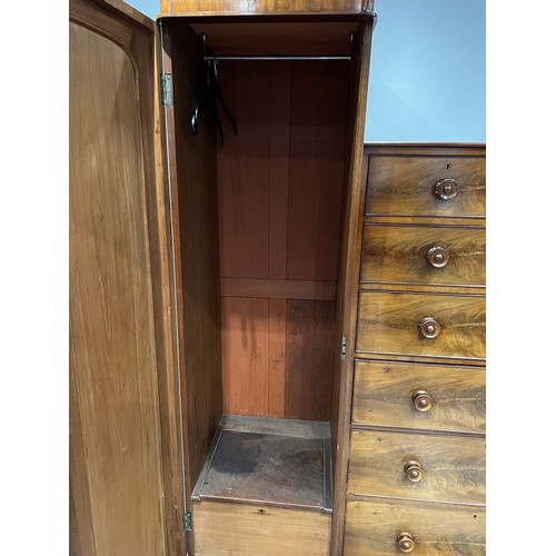 1212 - Victorian walnut compactum wardrobe