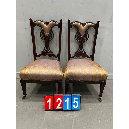 1215 - Pair of art nouveau bedroom chairs