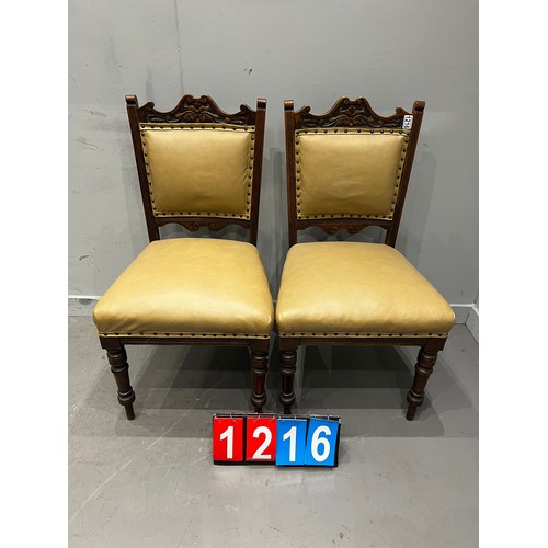 1216 - Pair of Edwardian bedroom chairs