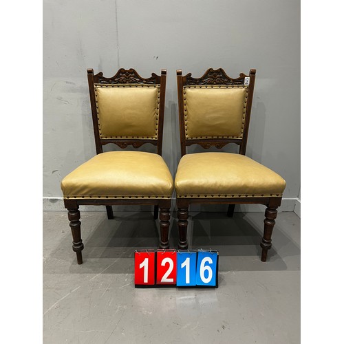 1216 - Pair of Edwardian bedroom chairs