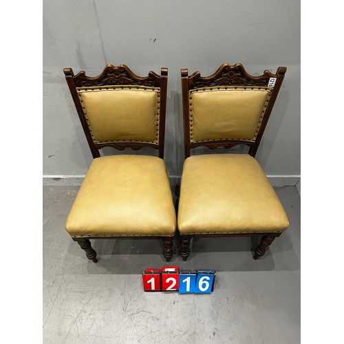 1216 - Pair of Edwardian bedroom chairs