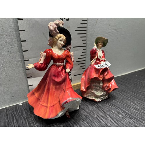 483 - 2 Royal Doulton lady figures