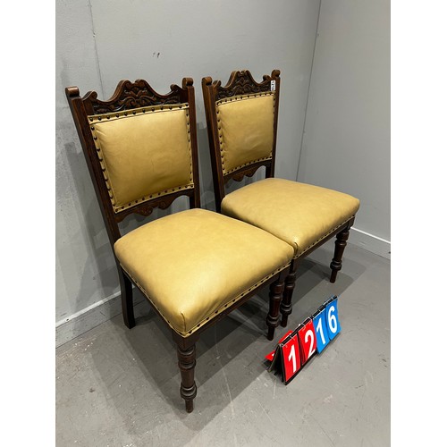 1216 - Pair of Edwardian bedroom chairs