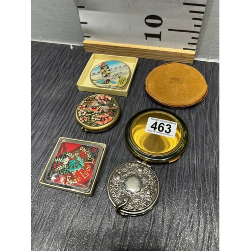 463 - 6 Powder /Mirror compacts Vogue ,Japanese etc