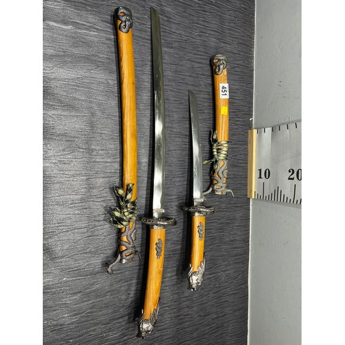 451 - 2 Samurai swords in sheaths