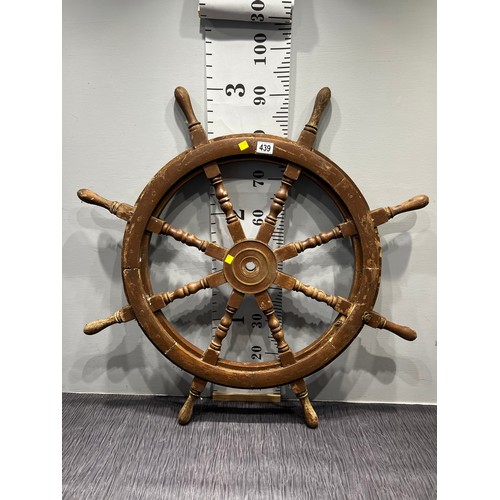 439 - Wooden ships wheel