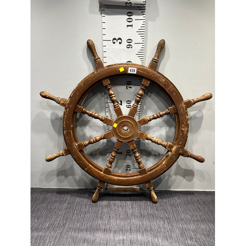 439 - Wooden ships wheel
