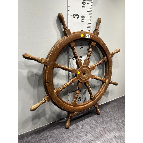 439 - Wooden ships wheel