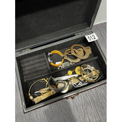 512 - Box of watches , knives etc