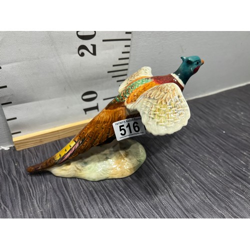 516 - Beswick ' impressed mark' Pheasant in flight