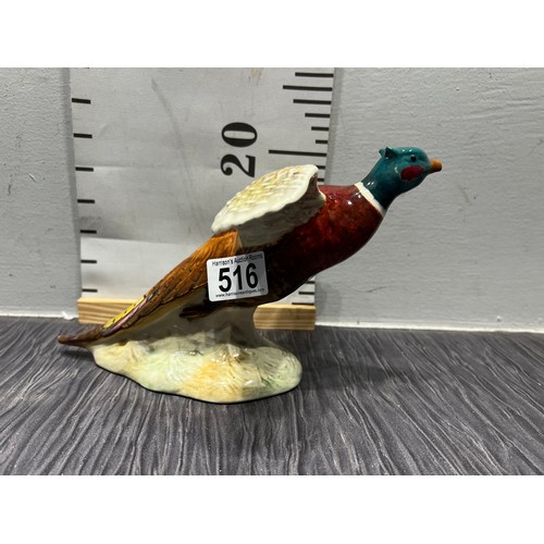 516 - Beswick ' impressed mark' Pheasant in flight