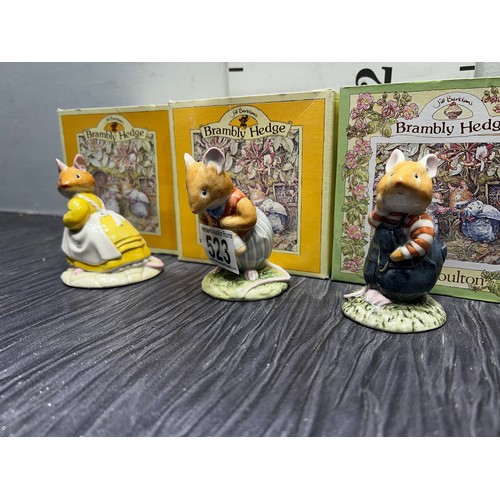 523 - 3 Royal Doulton Bramley Hedge figures boxed