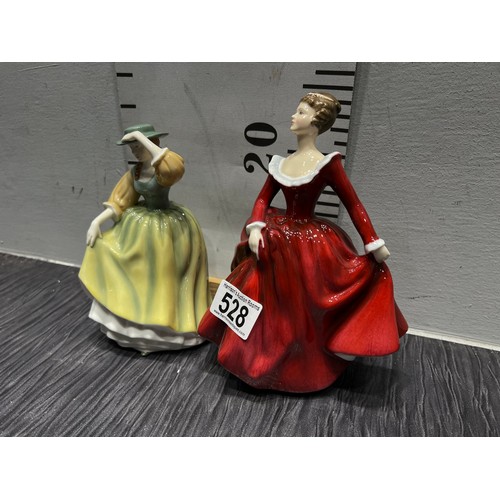 528 - 2 Royal Doulton lady figures