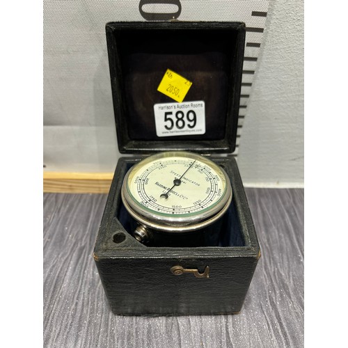 589 - Vintage speed indicator boxed Harding Rhodes & co