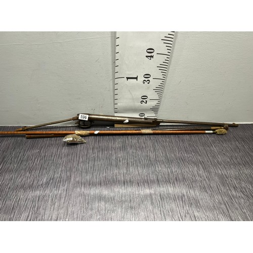 596 - Rifle Barrel no Butt + 2 Rifle cleaning rods