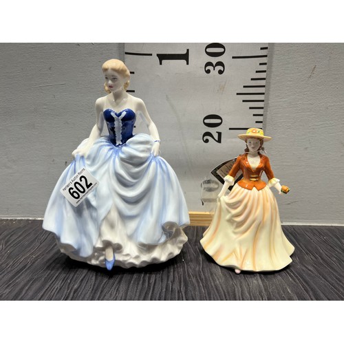 602 - 2 Royal Doulton figures