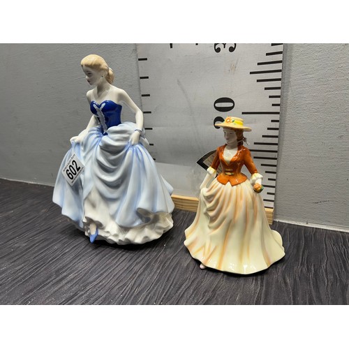 602 - 2 Royal Doulton figures