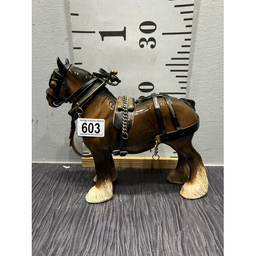 603 - Beswick Shire Horse with harness