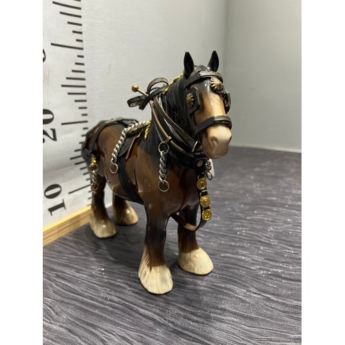 603 - Beswick Shire Horse with harness