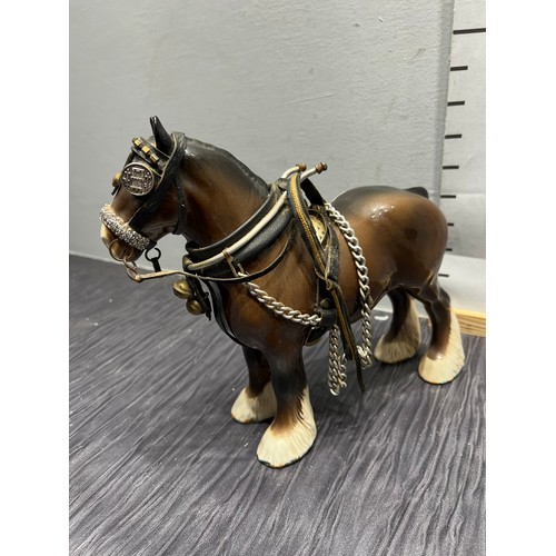 610 - Beswick Shire horse with Harness