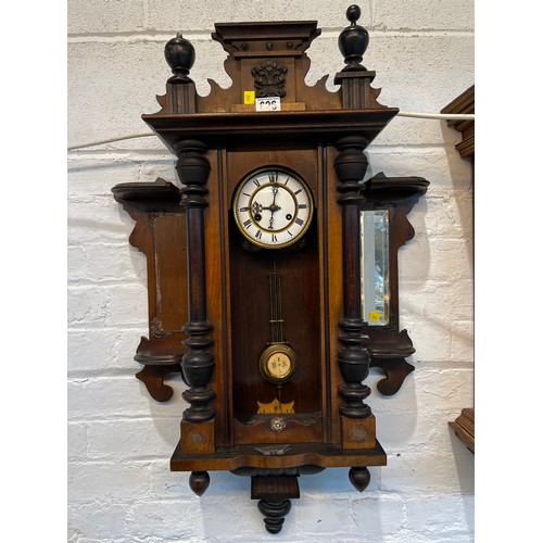 626 - Victorian Vienna wall clock  missing glass front