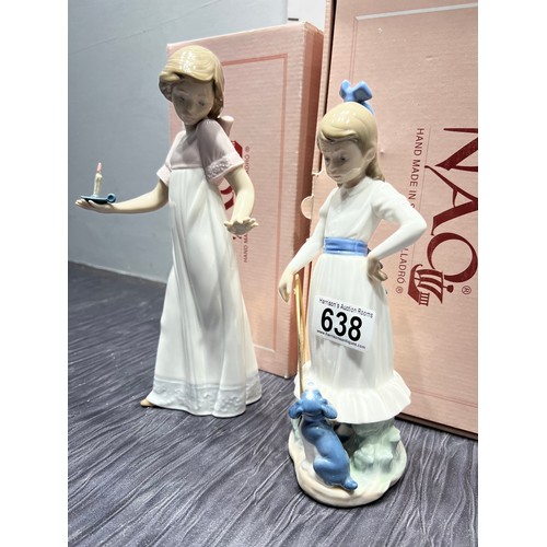 638 - 2 Boxed Nao by Lladro figures