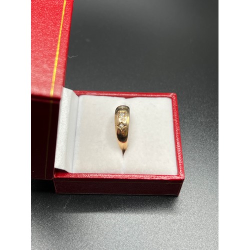 545 - 9ct Gold & diamond ring size M  2.7g box not included