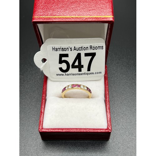 547 - 9ct gold eternity ring 1.8g gross size N  box not included