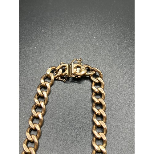 566 - 9ct gold wrist chain 15.7grams