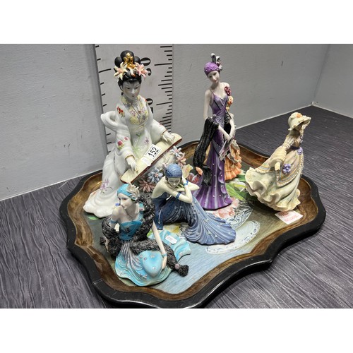 152 - Tray lady figures tray not inc