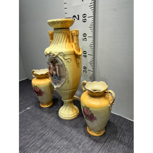 139 - 1 Large + 2 small Victorian vases