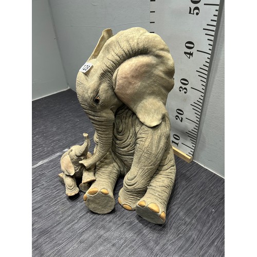 128 - Large tuskers motherly love ltd edition elephant signed 295/2,500