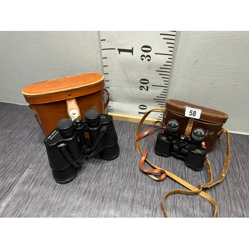 58 - 2 Pair binoculars