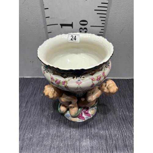 24 - Porcelain cherub bowl