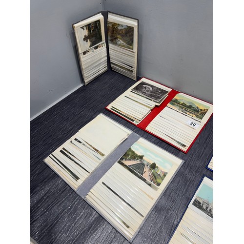 20 - 8 Postcard albums with vintage photo's