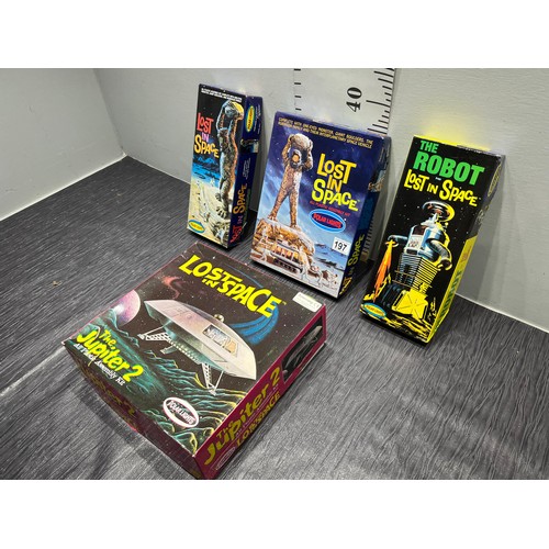 197 - 4 Lost in space model kits all boxed