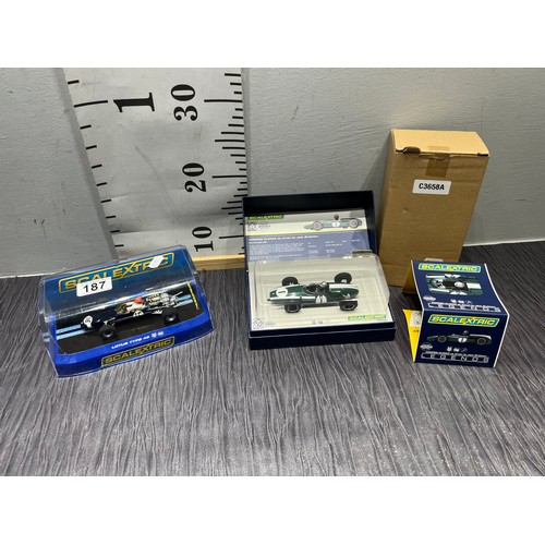 187 - 1 Scalextric ltd edition legends cooper climax boxed no 1535/3000 + scalextric lotus type 49 boxed