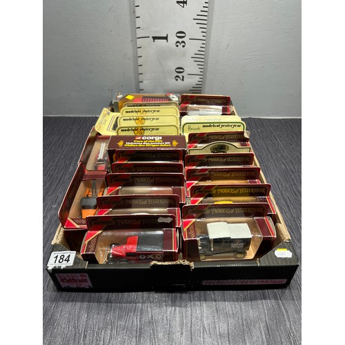 184 - 25 Match box corgi, lledo vehicles all boxed