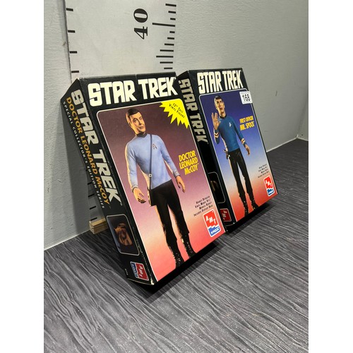 168 - 2 Model kits star trek's Mr Spock & doctor Leonard McCoy all boxed