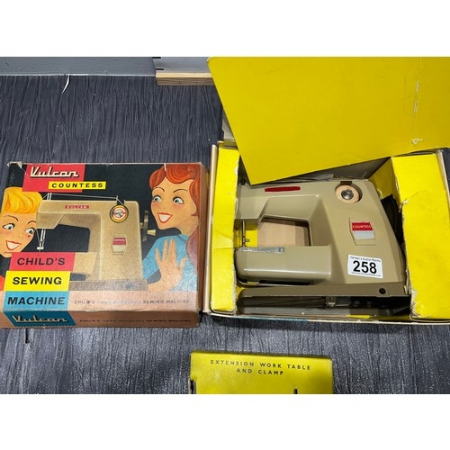 258 - Vulcan vintage child's sewing machine boxed