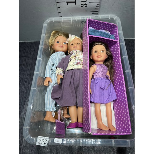 256 - Box vintage dolls