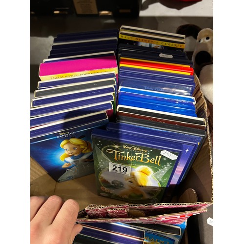 219 - 2 Boxed DVD films Walt Disney Tinkerbell, Alice, sleeping beauty, cars etc