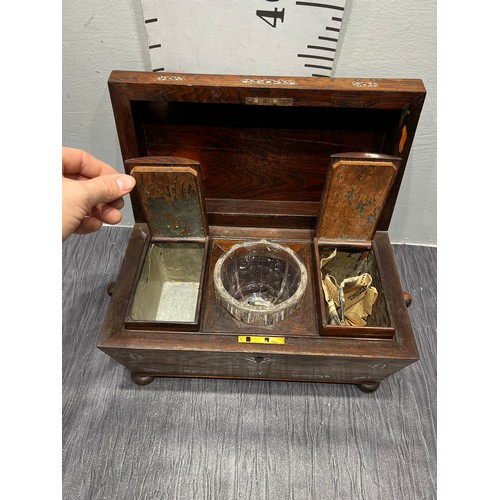 311 - Victorian inlaid tea caddy