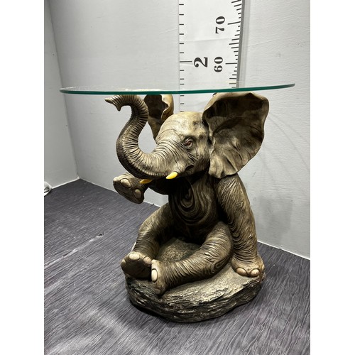 323 - Elephant glass top table