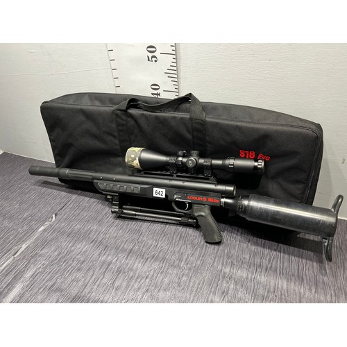 642 - Logun S16 evo pre charged air rifle in case