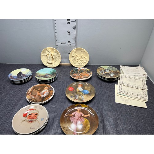 73 - approx 26 wall plates all with certificates and boxes